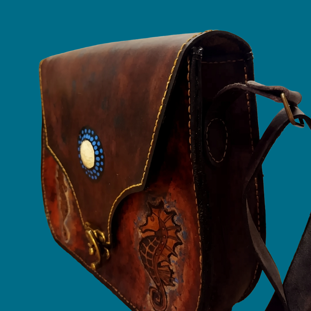 Mare Nostrum - Δερμάτινη Τσάντα με Εσωτερική Τσέπη - Unisex