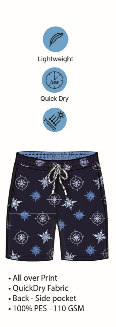 WINDMOTION NOKAY ALL-OVER PRINT SWIM SHORTS | NOKAY ΜΑΓΙΩ ΣΟΡΤΣ ΜΕ ΟΛΟΣΩΜΟ PRINT