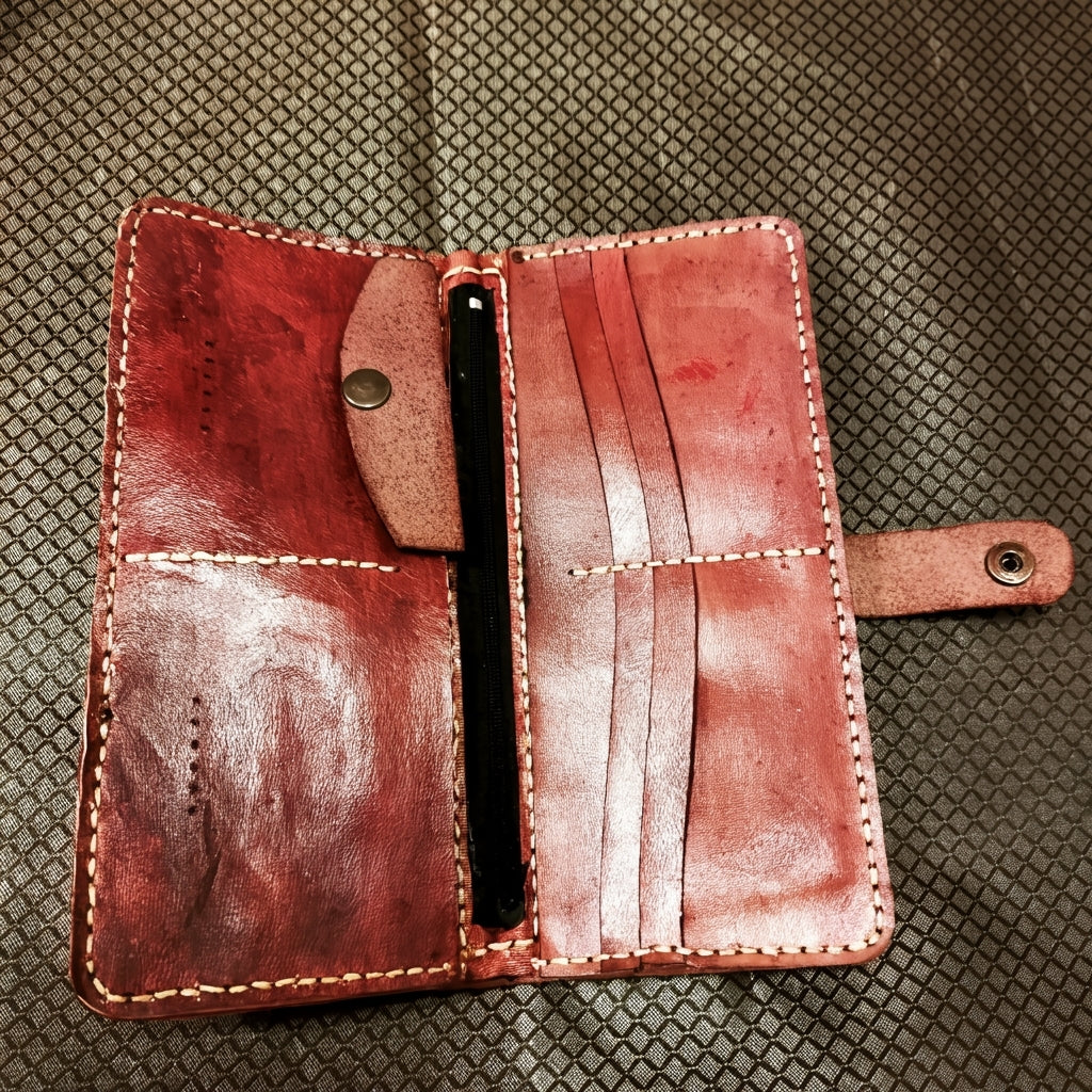 Mare Nostrum - Δερμάτινο Πορτοφόλι με Χειροποίητο Σχέδιο Craft