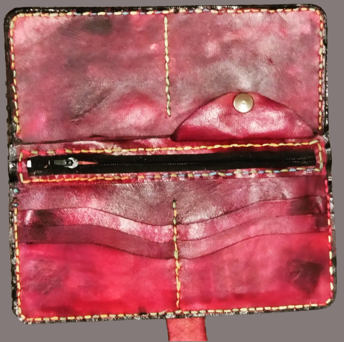 Mare Nostrum - Δερμάτινο Πορτοφόλι με Χειροποίητο Σχέδιο Craft