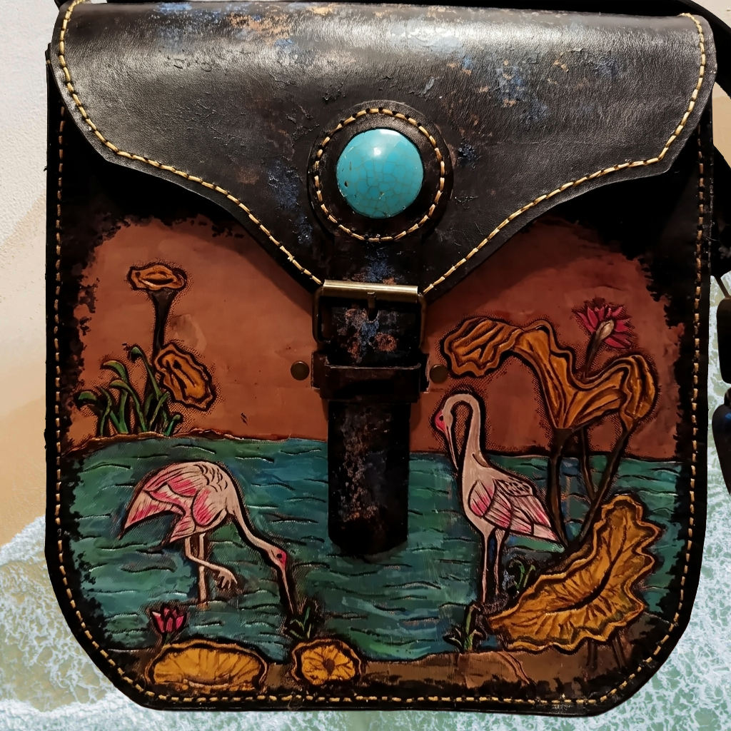 Mare Nostrum - Δερμάτινη Τσάντα με Εσωτερική Τσέπη - Unisex