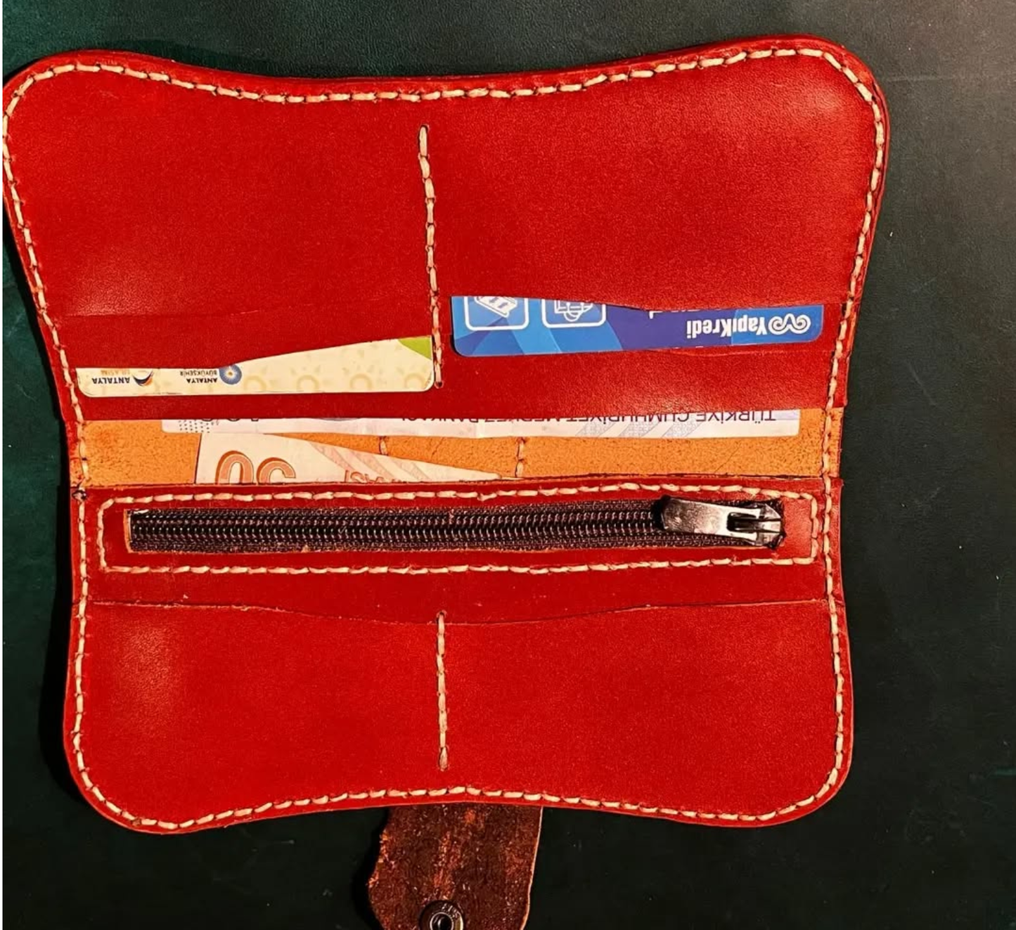 Mare Nostrum - Δερμάτινο Πορτοφόλι με Χειροποίητο Σχέδιο Craft