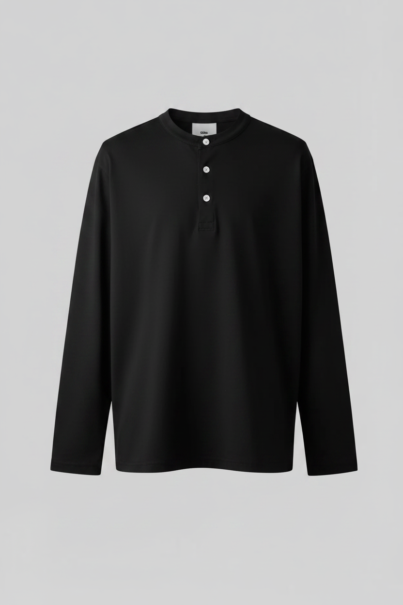 Siyah Long Sleeve - Ön